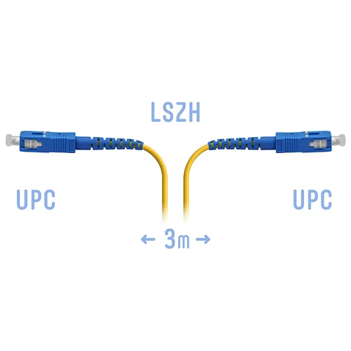 Патчкорд оптический SC/UPC-SC/UPC SM 3 метра, 2мм